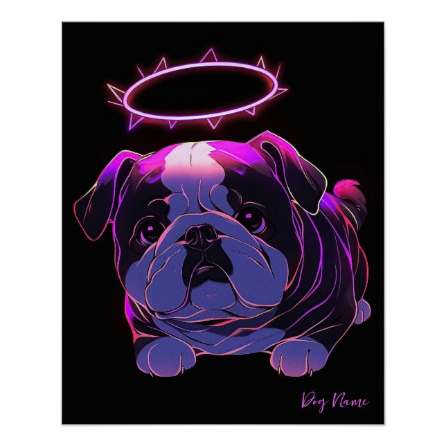 Póster Eu Sempre Adorarei Cachorro De Bulldog 005 - Chris (Frente)