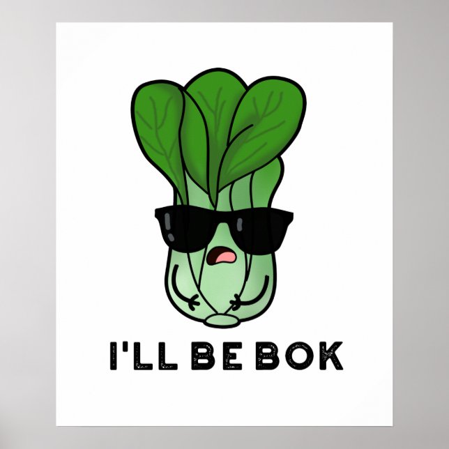Poster Eu serei o Bok Engraçado Veggie Filme Pun (Frente)