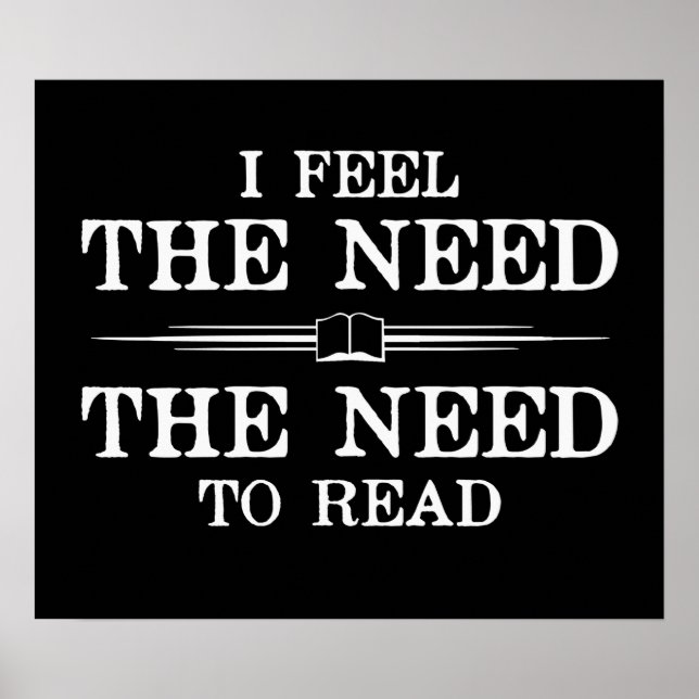 Póster Eu sinto a necessidade de ler (Frente)