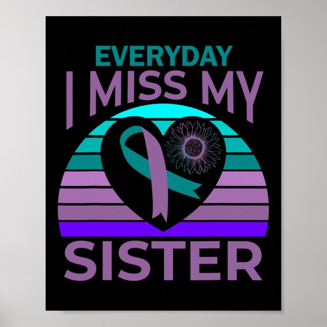 Poster Eu Sinto Falta Da Minha Irmã Cardíaca Fita Sensaçã (Frente)