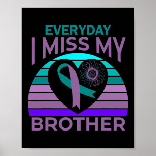 Poster Eu Sinto Falta do Meu Irmão Coração Fita Sensação
