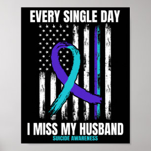 Poster Eu Sinto Falta Do Meu Marido, Sensibilização Suici