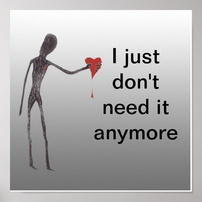 Póster Eu só não preciso mais disso (Frente)