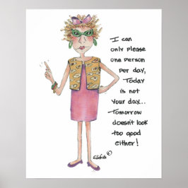 Poster Eu só posso agradar uma diversão dizendo desenho d