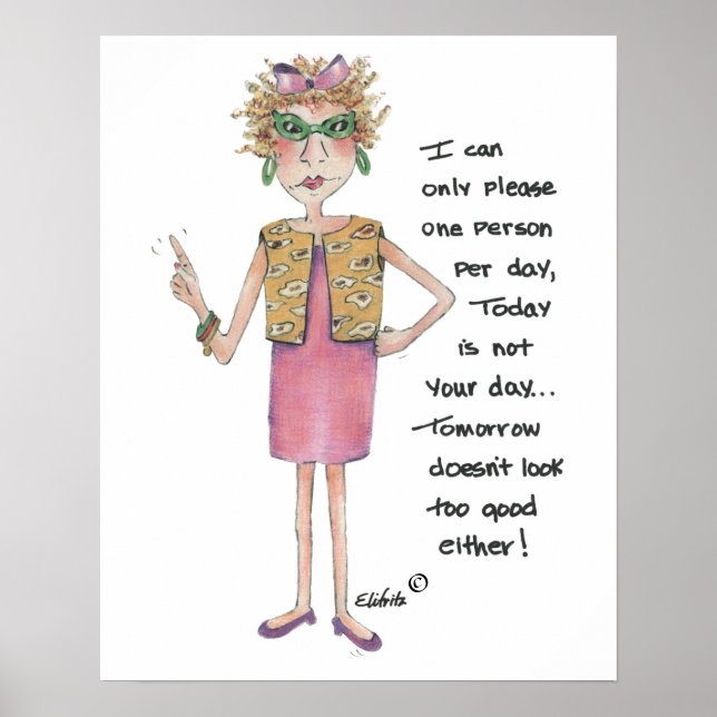 Poster Eu só posso agradar uma diversão dizendo desenho d (Frente)