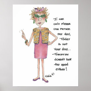 Poster Eu só posso agradar uma diversão dizendo esboço