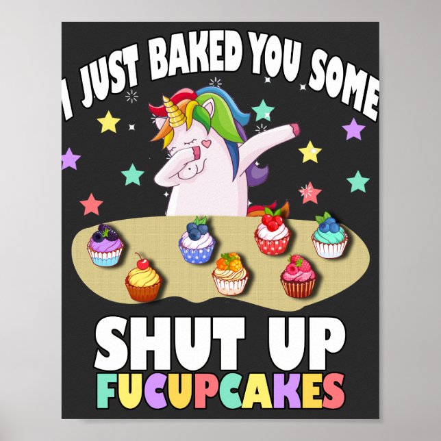 Poster eu só te fiz calar a boca, fucupcakes T-Shirt (Frente)