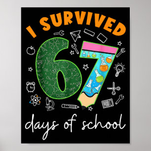 Poster Eu Sobrevivi 67 Dias De Escola 67 Meme Ciência Ens