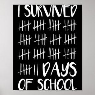 Poster Eu Sobrevivi 67 Dias De Escola Engraçado 67 Meme C