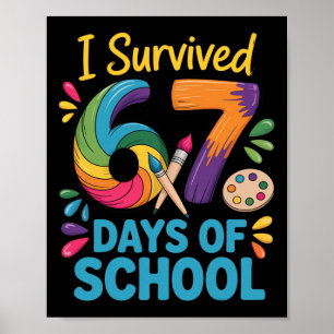 Poster Eu Sobrevivi 67 Dias De Escola Meme Professoras Mu