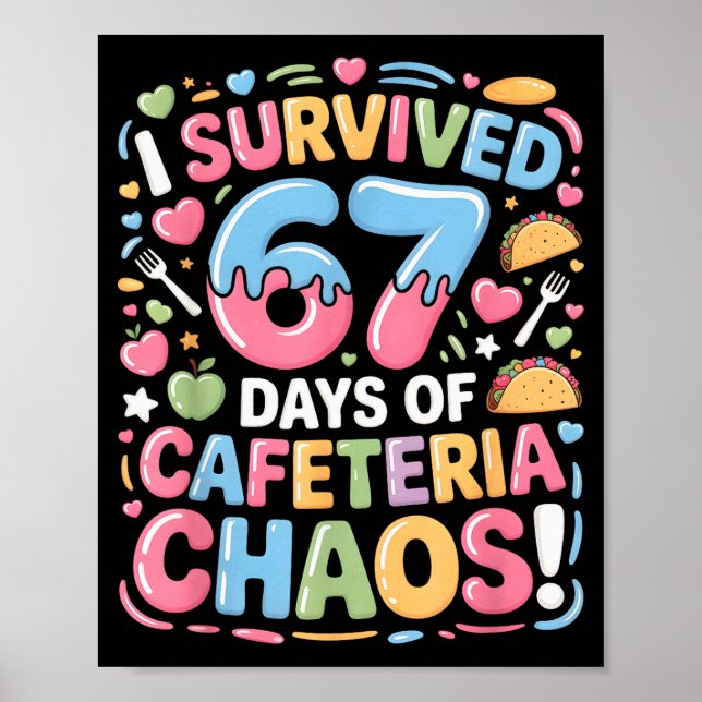 Poster Eu Sobrevivi a 67 Dias De Caos Na Cafeteria Meme A (Frente)