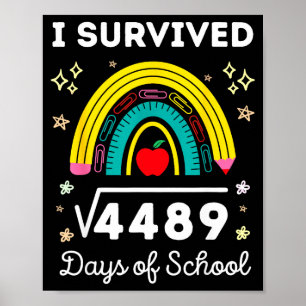 Poster Eu Sobrevivi a 67 Dias de Raiz Quadrada de Escola 