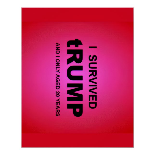 Póster Eu Sobrevivi a tRUMP (Frente)