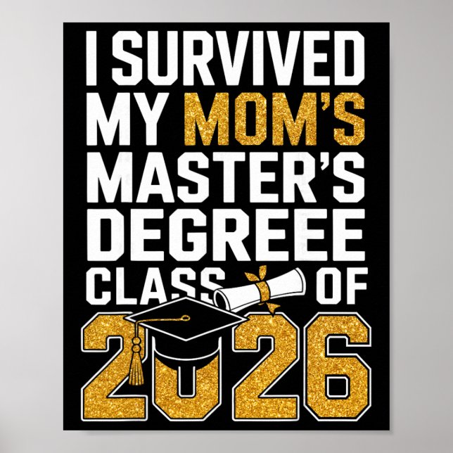 Poster Eu Sobrevivi ao Presente de Graduação do Mestrado  (Frente)