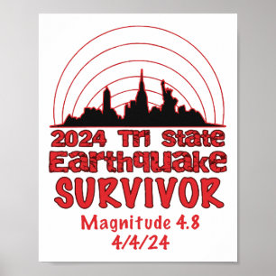 Poster Eu sobrevivi ao Triplo Estado do Terremoto NYC 202