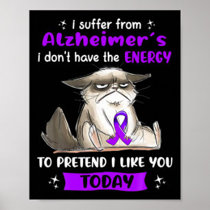 Poster Eu Sofro De Heimerheimer, Um Gato De Sensibilizaçã
