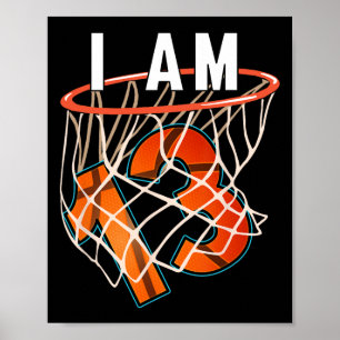 Poster Eu Sou 13 Cele de Festa de aniversário de Basquete