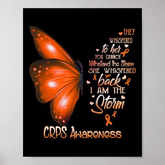 Poster Eu sou a borboleta da consciência CRPS (Frente)