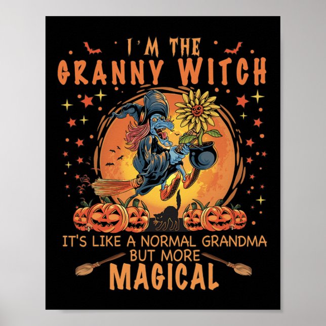 Poster Eu sou a bruxa-avó como uma vovó normal. (Frente)