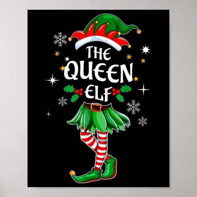 Poster Eu Sou a Camisa de Fantasia de Natal da Rainha Elf (Frente)