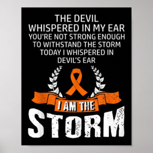 Poster Eu Sou A Consciência Da Leucemia Da Tempestade