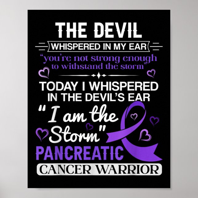 Poster Eu Sou A Consciência Do Câncer de pâncreas De Temp (Frente)