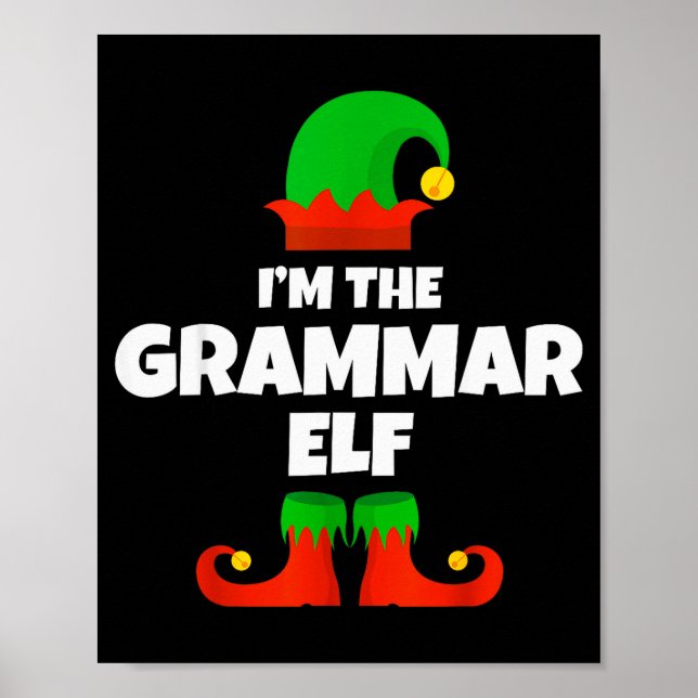 Poster Eu Sou a Família de Elfos da Gramática de Pijama d (Frente)
