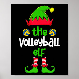Poster Eu sou a família de Natal do Elf de Voleibol a coi