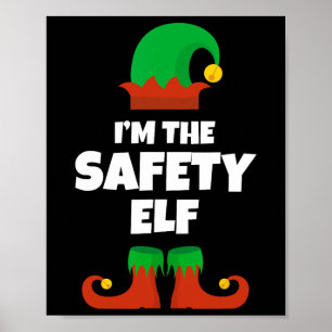 Poster Eu Sou A Família Do Elfo De Segurança Pijama Natal
