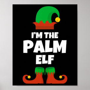Poster Eu sou a família Palm Elf Pajama Natal Bea Engraça