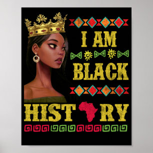 Poster Eu sou a História Negra, educada a História Negra,