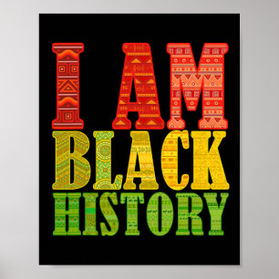 Poster Eu Sou a História Negra Forte Junete Africano-Amer