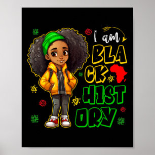 Poster Eu sou a História Negra Mês adolescentes crianças 