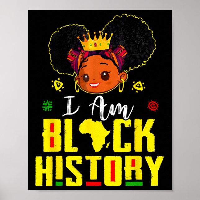 Poster Eu sou a História Negra Mês adolescentes crianças  (Frente)