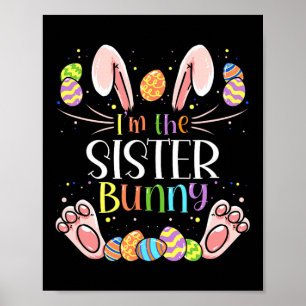 Poster Eu Sou a Irmã Coelhinha Combinando Família Festa d