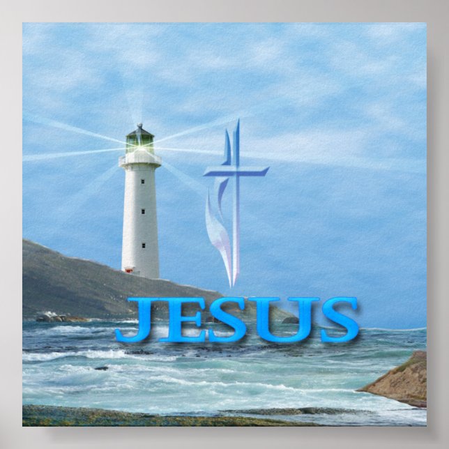 Poster Eu sou a luz do mundo John 8:12 (Frente)