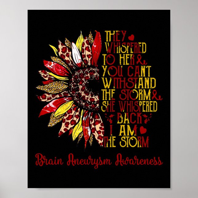 Poster Eu Sou A Tempestade Girassol Leopardo Aneurisma Ce (Frente)
