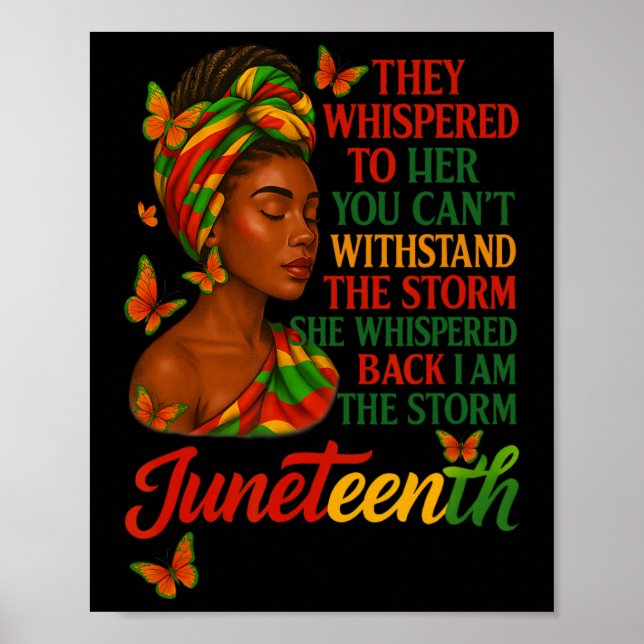 Poster Eu Sou A Tempestade Juneteenth Afro Mulheres Negra (Frente)