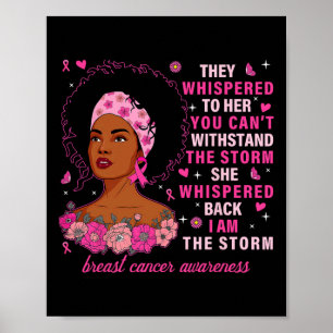 Poster Eu Sou A Tempestade Mulher Negra Cancer De Mama Ro