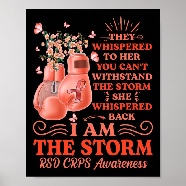Poster Eu sou a tempestade RSD CRPS Awarness Boxas Luvas  (Frente)