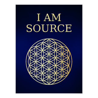Póster Eu Sou Arte de Parede de Geometria Sagrada da Font