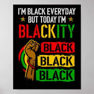 Poster Eu sou Blackity Black African American Power