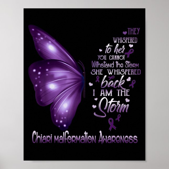 Poster Eu sou borboleta de conscientização sobre malforma (Frente)