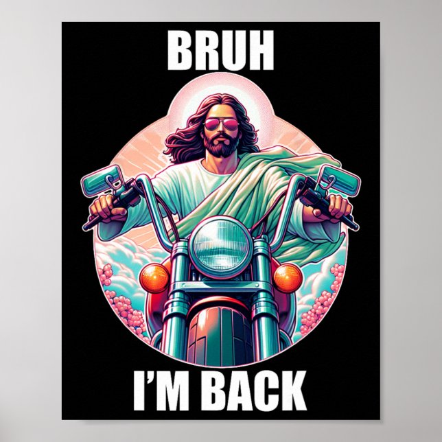 Poster Eu sou Byck Jesus Engraçado Ressureção de Páscoas  (Frente)
