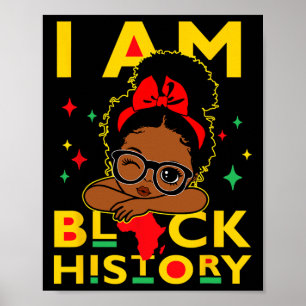 Poster Eu Sou Camisa da História Negra Para Crianças Meni
