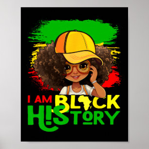 Poster Eu Sou Camisa Da História Negra Para Crianças Mulh