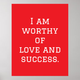 Poster Eu sou digno de amor e sucesso