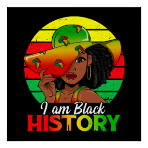 Póster Eu Sou História Negra Afro-Americana