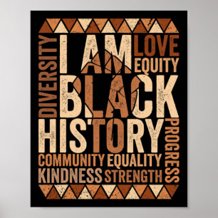Poster Eu Sou História Negra Afro-Americana História Negr