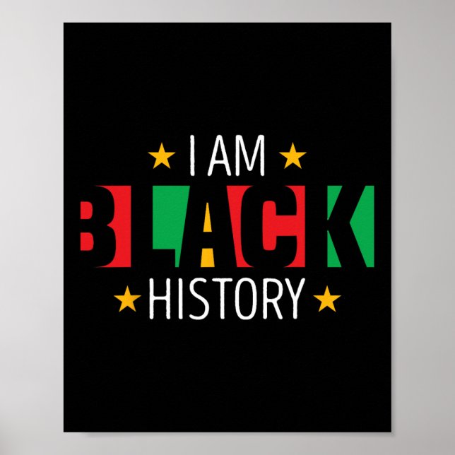 Poster Eu Sou História Negra História Afro-Americana Negr (Frente)
